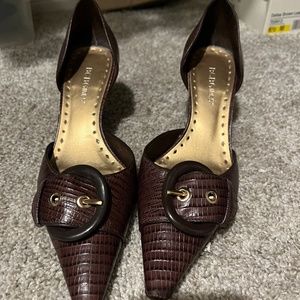 BCBG Brown Heels with Buckle